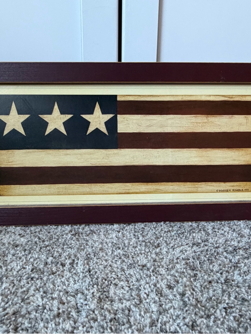 Warren Kimble Patriotic Rustic Stars & Stripes Wall Art